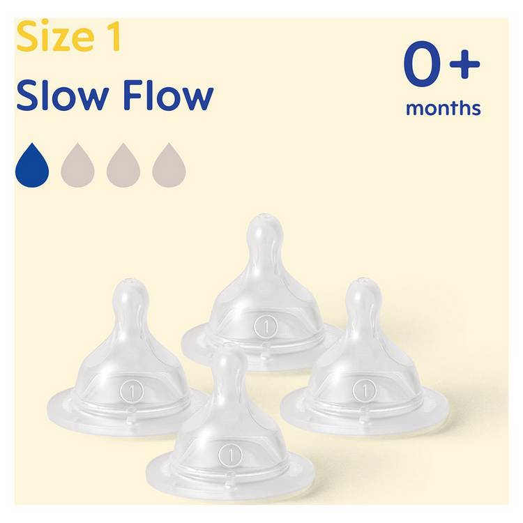 Mam slow flow teats 4-pack, imported from the UK