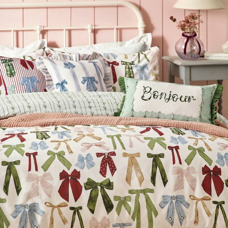 furn Noortje Bow Bedding Set single size, imported from the UK
