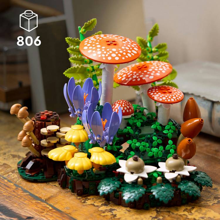 LEGO Botanicals Woodland Mushrooms building set 806 pieces, imported from the UK