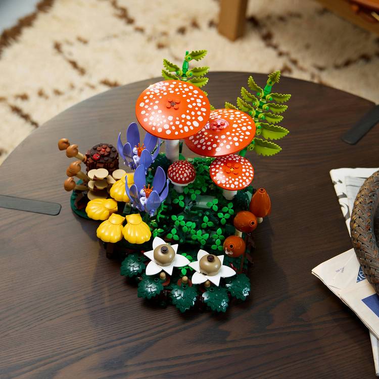 LEGO Botanicals Woodland Mushrooms building set 806 pieces, imported from the UK