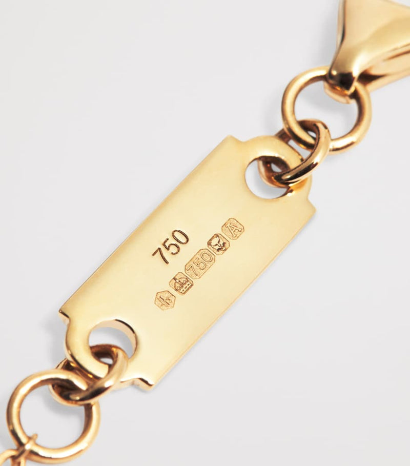 Harrods yellow gold diamond pendant necklace 0.75ct, UK version