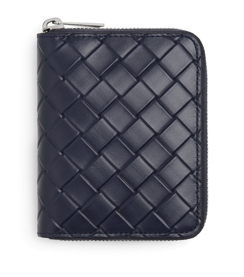 Bottega Veneta leather intrecciato zip-around wallet, UK version
