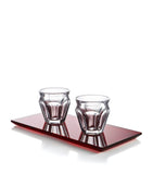 Baccarat Harcourt coffee tray set with glasses, imported from the UK