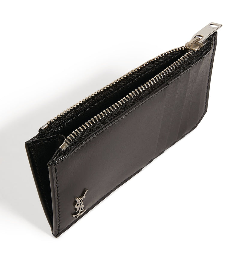 Saint Laurent Leather Fragments Monogram Card Holder, UK version