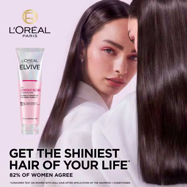 L'Oréal Paris Conditioner Glycolic Gloss 150ml, UK version