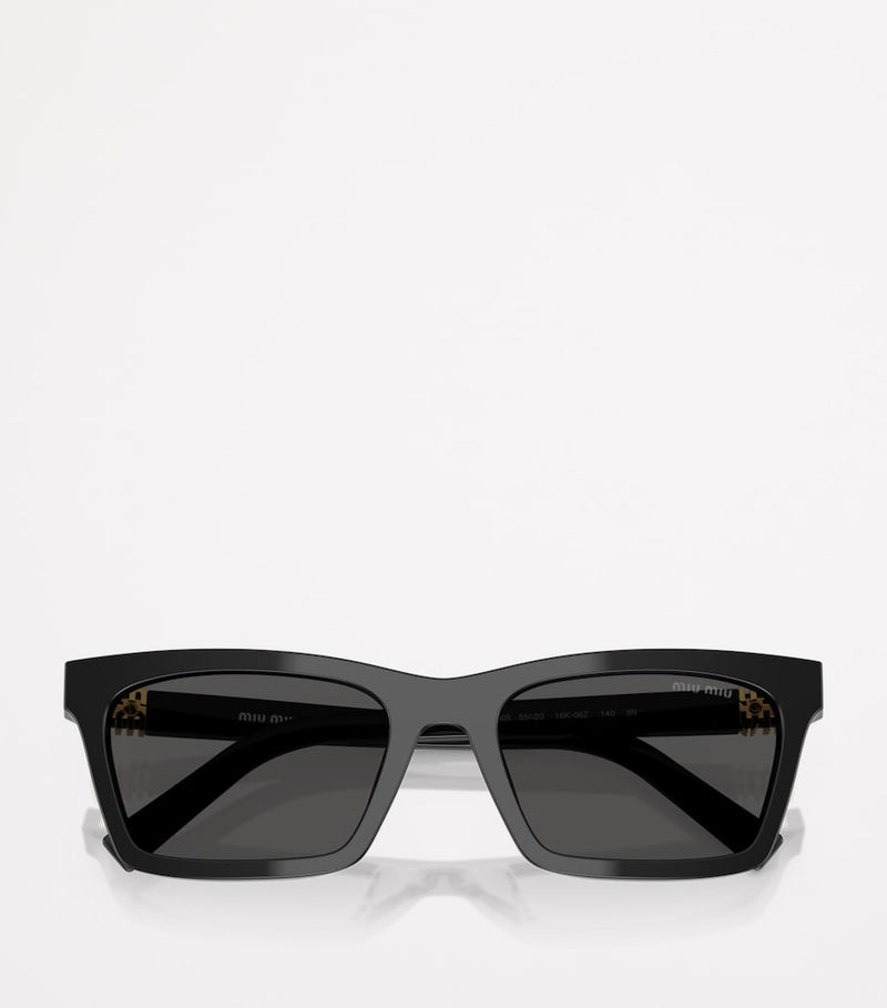 Miu Miu acetate rectangular sunglasses UK version