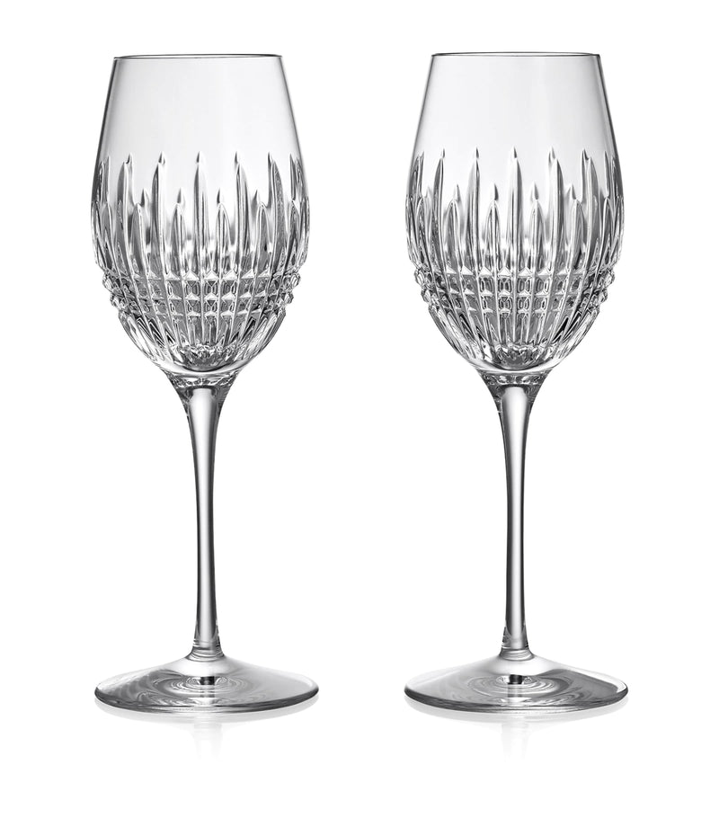 Waterford Lismore Diamond Essence wine glasses set of 2 350ml (British brand)