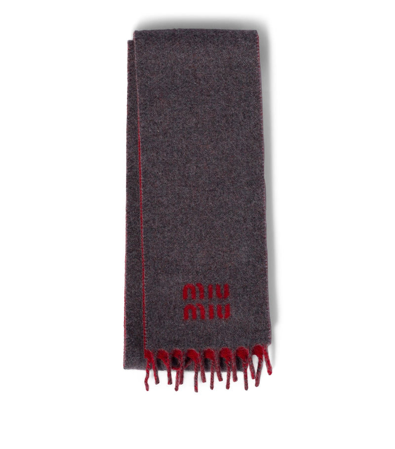 Miu Miu cashmere logo scarf 185x23cm, UK version
