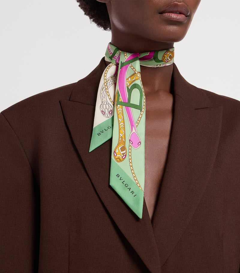 Bvlgari Serpenti silk stole 90x90cm, UK version