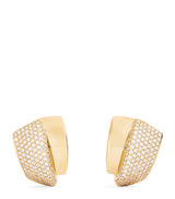 Harrods Engelbert Large Yellow Gold and Diamond Divino Earrings- Buy online at McGrocer