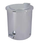 Harrods ZODIAC Cylinder Chrome Pedal Bin Bathroom Bin- Buy online at McGrocer