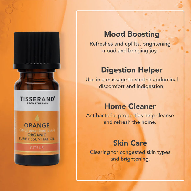 Tisserand organic orange essential oil 9ml (British brand)