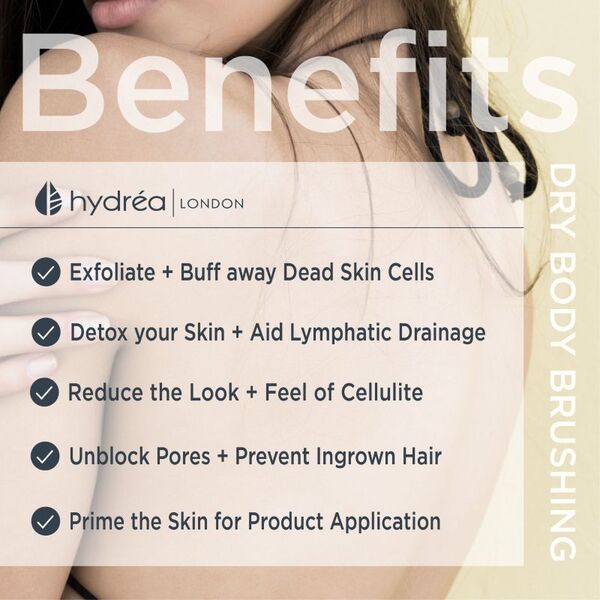 Hydréa London bamboo body brush with natural bristles, UK version