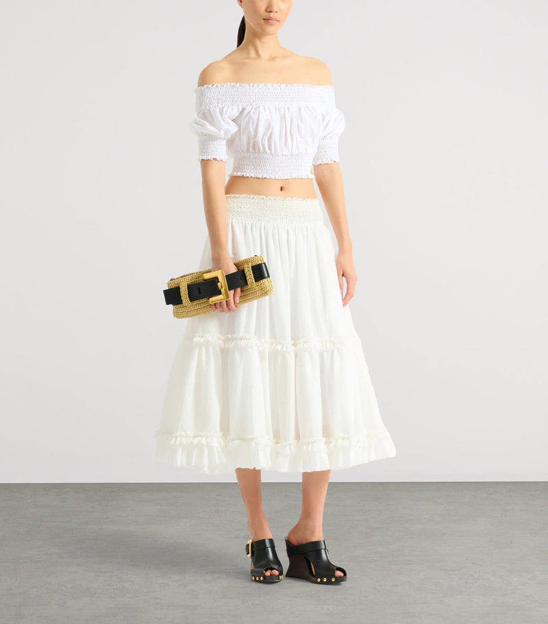 Balmain luxury faux raffia Anthem clutch bag, UK version