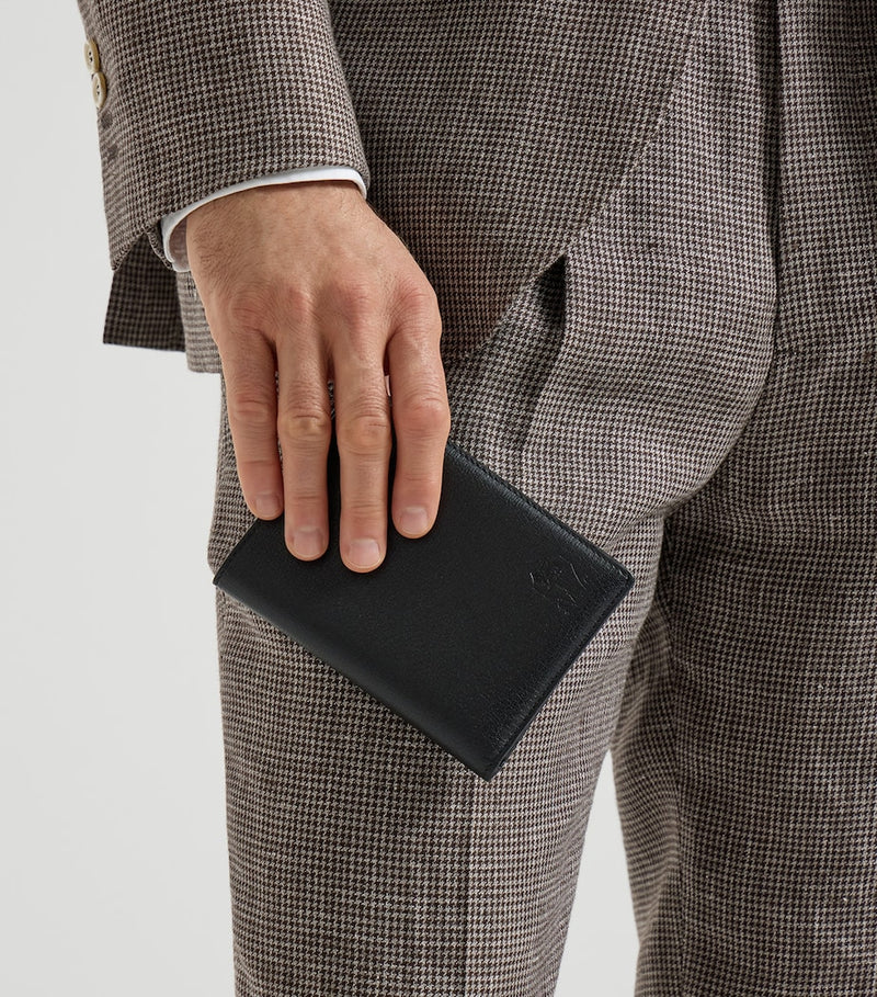 Brunello Cucinelli Capretta passport holder leather, imported from the UK