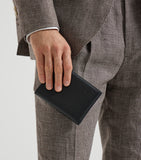 Brunello Cucinelli Capretta passport holder leather, imported from the UK