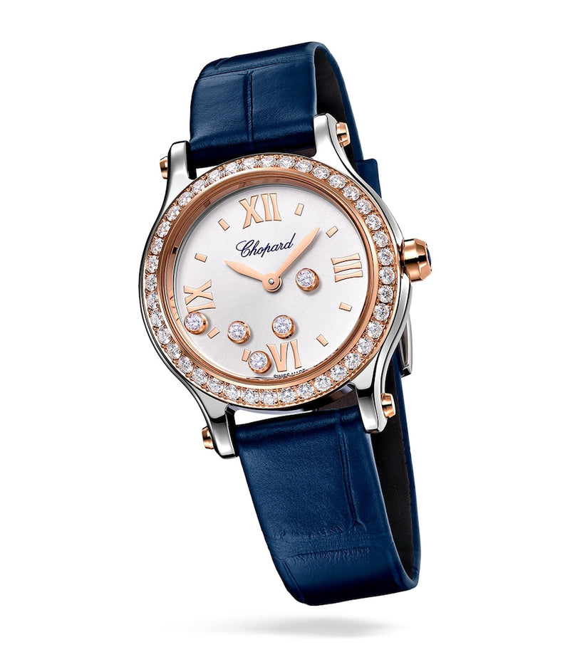 Chopard Happy Sport rose gold diamond watch 25mm, UK version