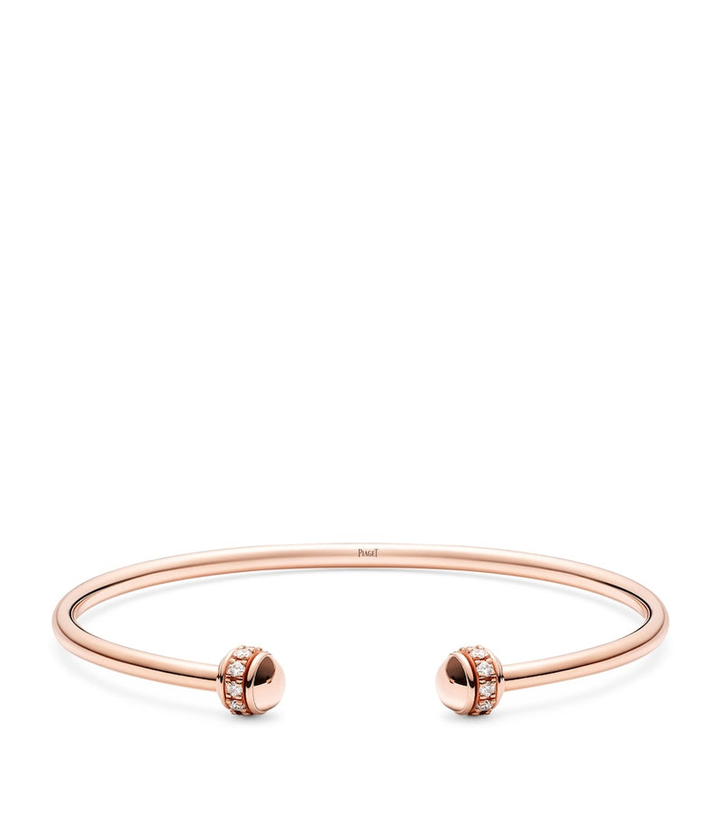 Piaget rose gold diamond Possession open bangle (British brand)