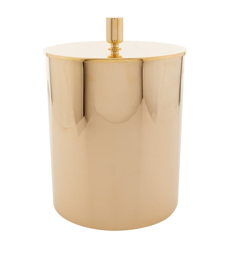 Zodiac cylinder gold-plated bathroom bin (British brand)