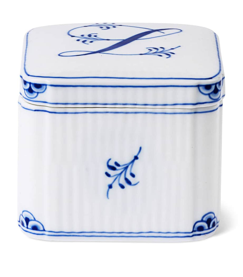 Royal Copenhagen Porcelain Alphabet Bonbonniere, 6x7cm, UK version