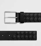 حزام Bottega Veneta Intrecciato من جلد العجل، مستورد من المملكة المتحدة