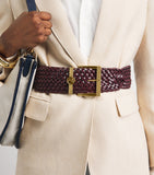 Ceinture Etro en cuir tressé à boucle
