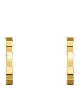 Harrods Chopard Small Yellow Gold Ice Cube Hoop Earrings- Buy online at McGrocer