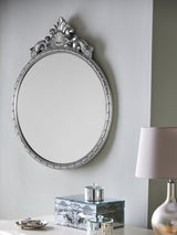 Next Laura Ashley Silver Overton Ornate Wall Mirror 72cm x 58cm- Buy online at McGrocer