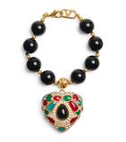 Valentino Garavani Coeur Royal bracelet crystal heart charm (British brand)