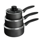 Argos Argos Home 3 Piece Aluminium Pan Set - Grey- Buy online at McGrocer