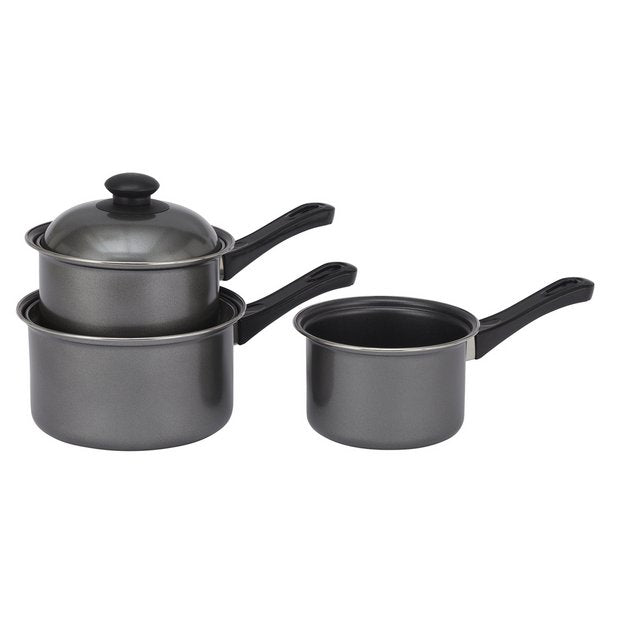 Home Essentials 3 piece non stick carbon steel pan set, imported from the UK