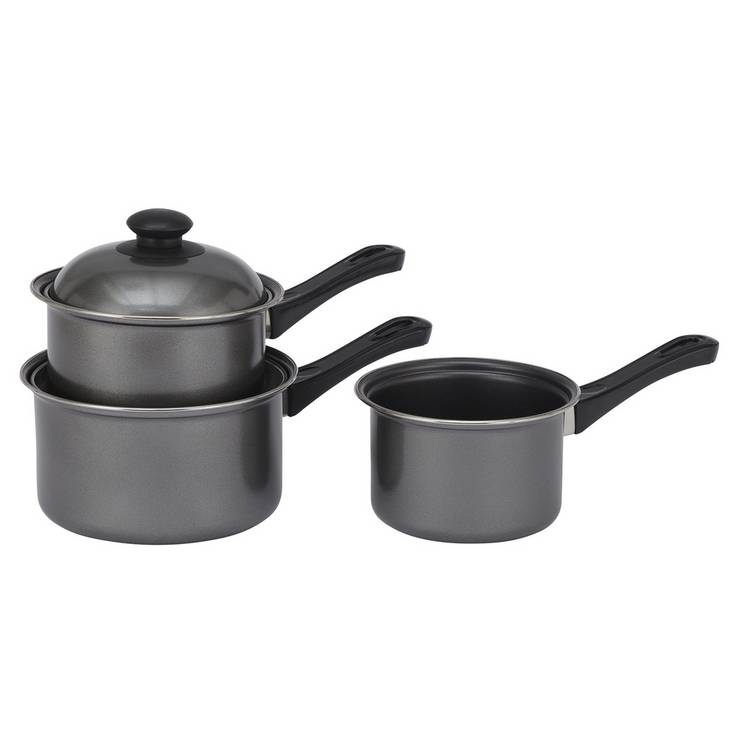 Home Essentials 3 piece non stick carbon steel pan set, imported from the UK