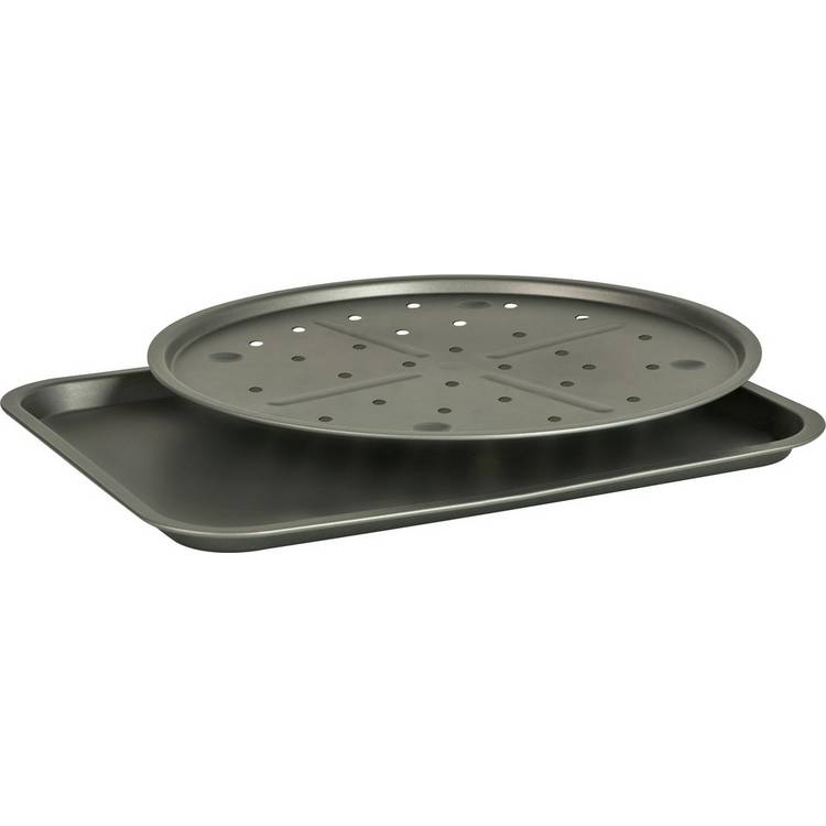 Argos Home non-stick bakeware set pizza pan and chip tray, UK version