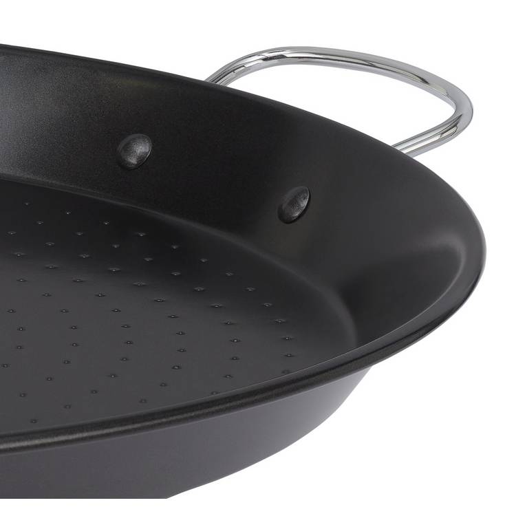 Argos Home non stick carbon steel paella pan 40cm, imported from the UK