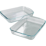 Argos Argos Home Set of 2 Glass Roasting Dishes 35cm x 22cm- Buy online at McGrocer