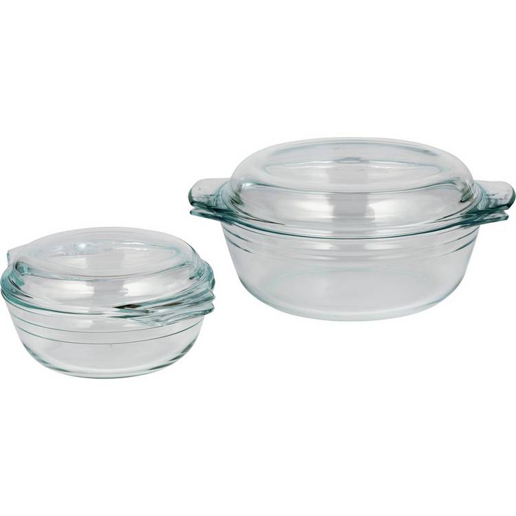 Argos Home glass casserole dish set 2 piece, imported from the UK