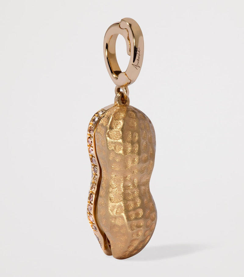 Annoushka yellow gold pearl diamond pendant charm (British brand)