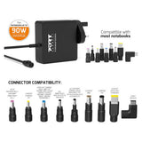 Port Connect 90W laptop power supply with interchangeable tips (British brand)