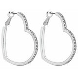 Lipsy crystal heart hoop earrings (British brand)