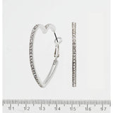 Lipsy crystal heart hoop earrings (British brand)