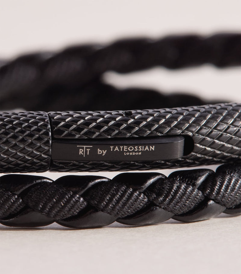 Tateossian Leather Chelsea Bracelet, imported from the UK