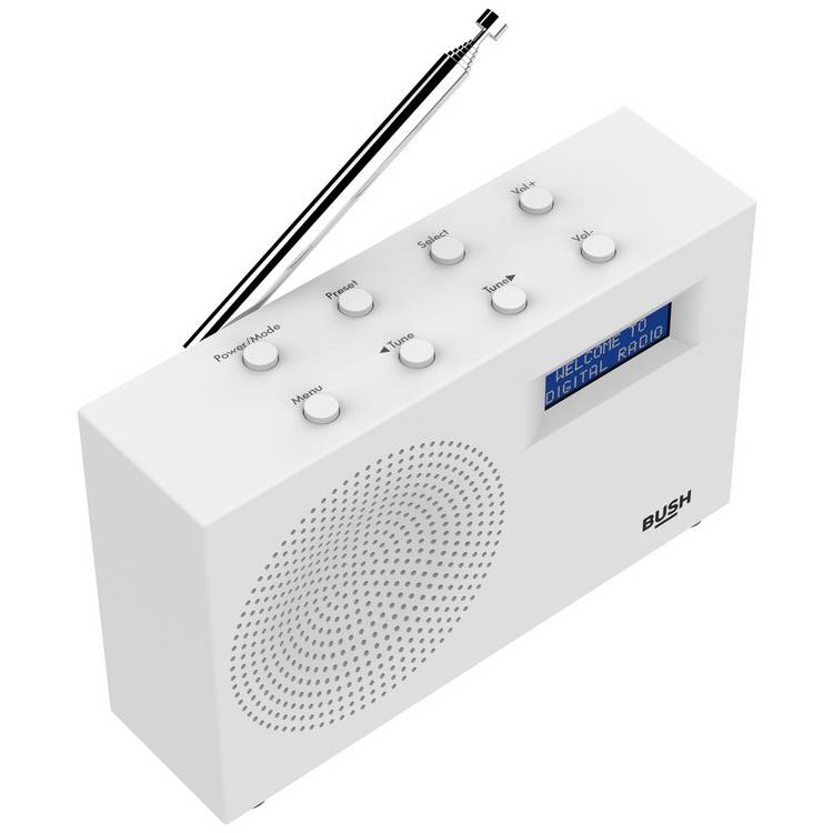 Bush Sandy DAB/FM portable radio white (British brand)