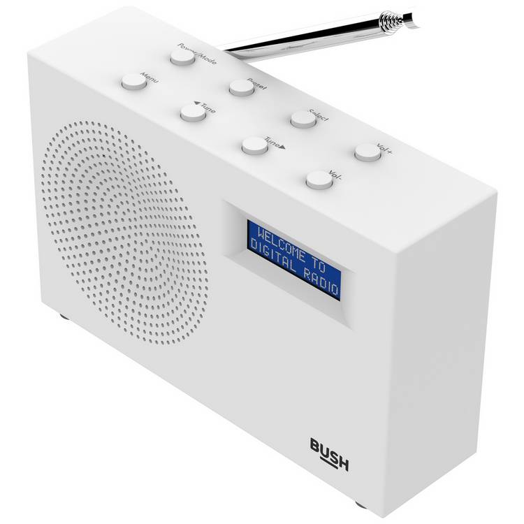 Bush Sandy DAB/FM portable radio white (British brand)