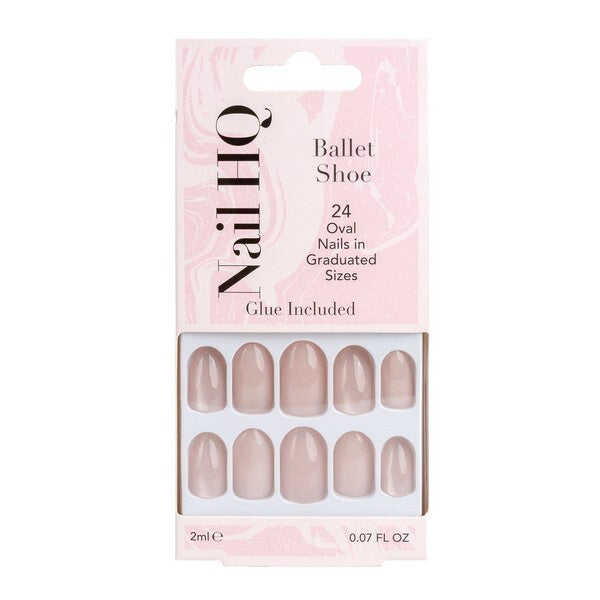Nail HQ Pink Oval Nails 24 Pieces, imported from the UK