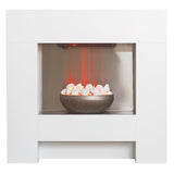 Adam Cubist electric fire suite white - British product