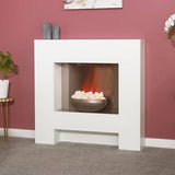 Adam Cubist electric fire suite white - British product
