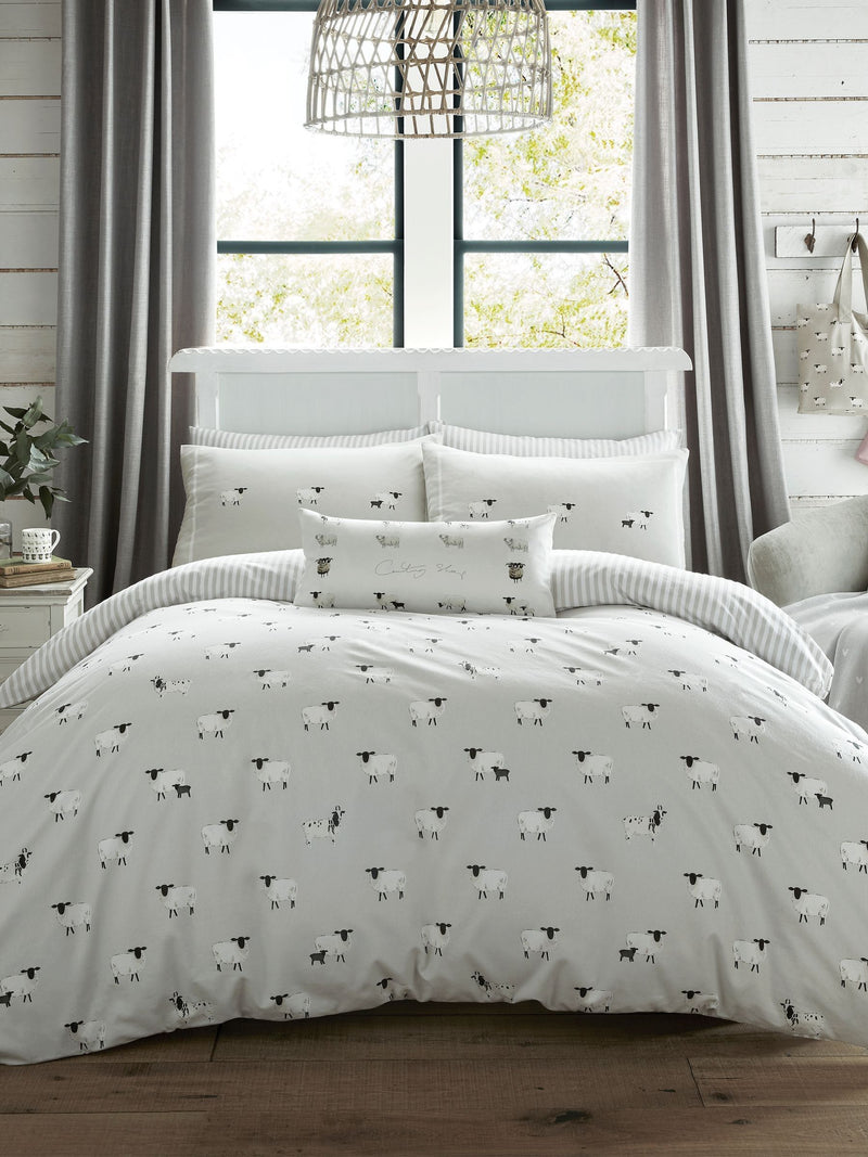 Sophie Allport Oatmeal Sheep duvet cover and pillowcase set (British brand)