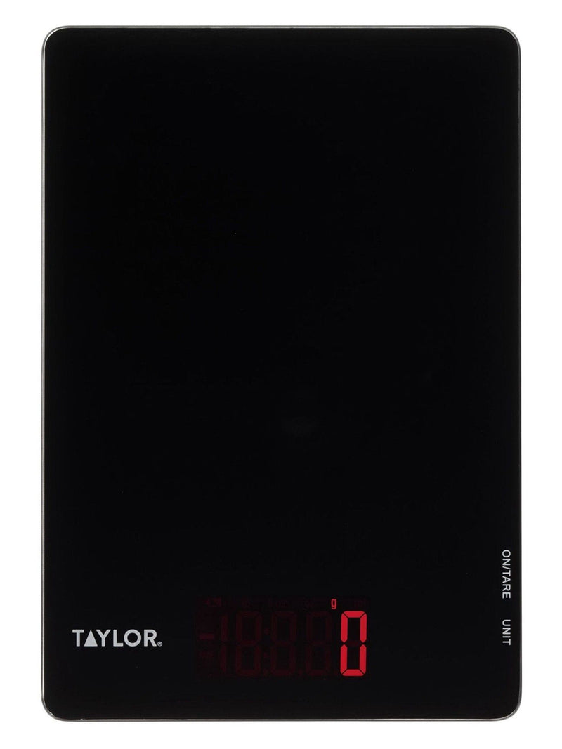 Taylor Pro black glass digital kitchen scales 5kg - British product
