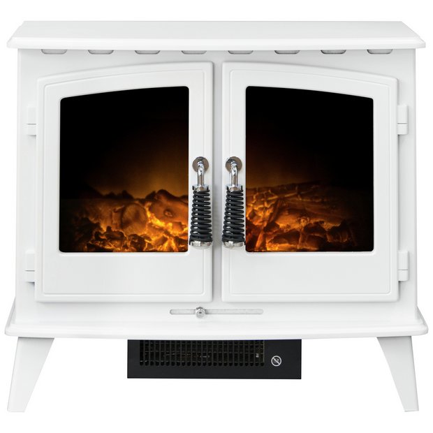 Adam Woodhouse white electric freestanding stove 1.8kW (British brand)