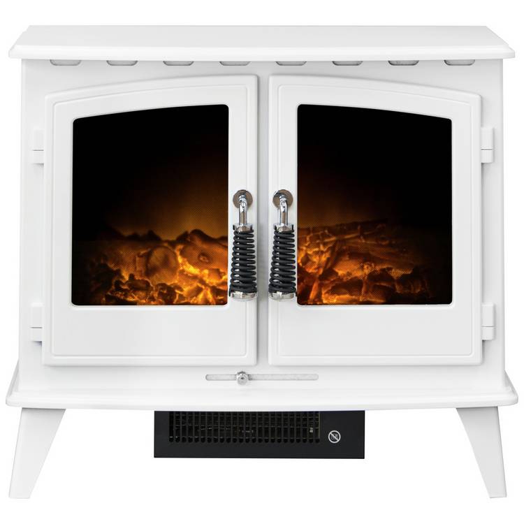 Adam Woodhouse white electric freestanding stove 1.8kW (British brand)